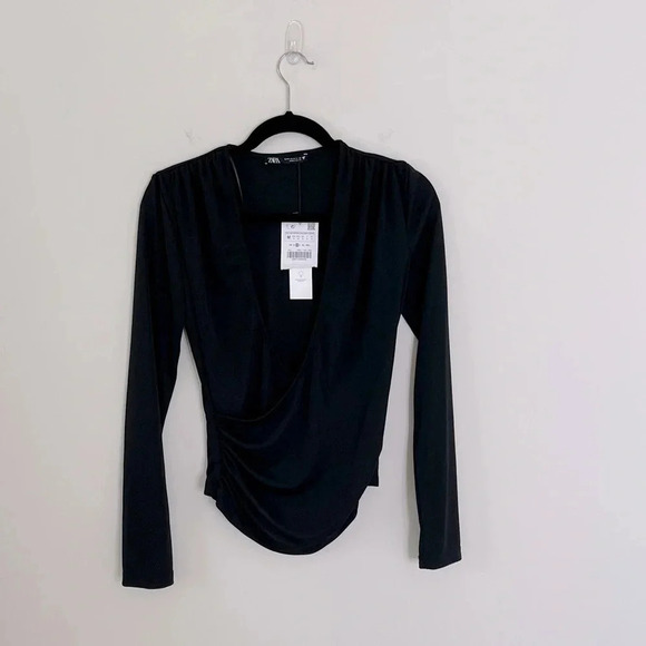 ZARA DRAPED CROSSOVER TOP - Picture 5 of 8